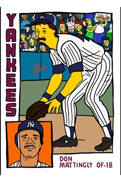 Universal Μπάτα Χόμερ Ντον Μάτινγκλι Σίμπσονς Παρωδία Γιάνκις Μπέιζμπολ Κάρτα...