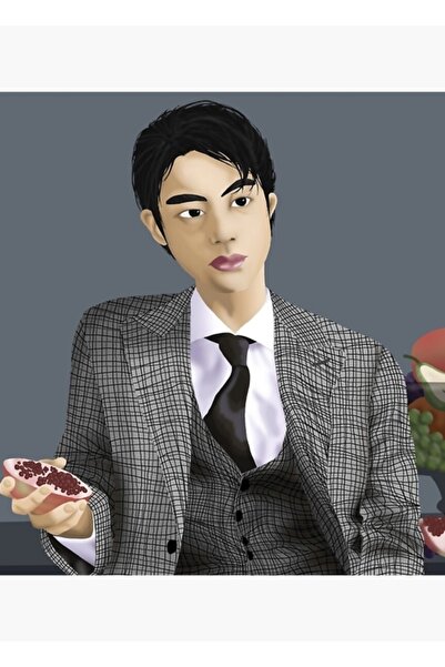 Universal Jin Πίνακας από Πομαγρανίτη με Ξύλινη Διακοσμητική Αφίσα Κωδικός6087