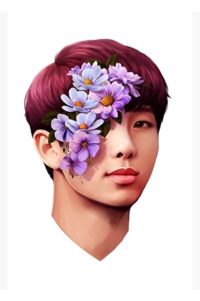 Universal Λουλούδια + Πίνακας Namjoon Ξύλινη Διακοσμητική Αφίσα Κωδικός2872