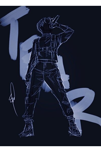 Universal Διακοσμητική ξύλινη αφίσα ζωγραφικής (jung Hoseok) με σχέδιο δάκρυ,...