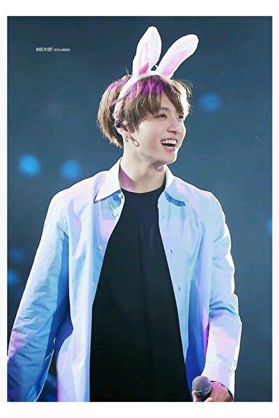 Universal Διακοσμητική ξύλινη αφίσα Tavşan Jungkook με σχέδιο, Κωδικός 3529