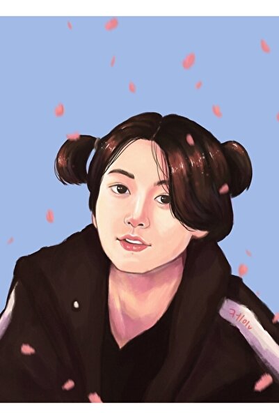 Universal Bahar Kook - Poster decorativ din lemn, pictat în albastru, Cod3273