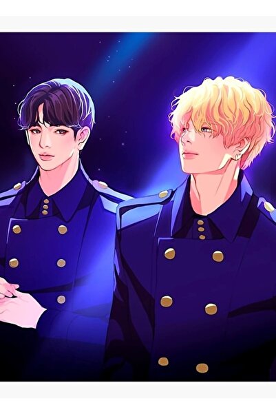 Universal Fanart Jikook / Jimin și Jungkook |   Poster decorativ din lemn Jik...