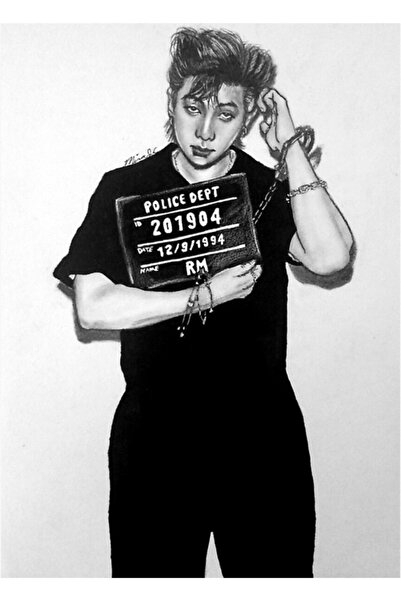 Universal Rm Butter Album Concept 2 Ξύλινη διακοσμητική αφίσα με εικονογραφήσ...