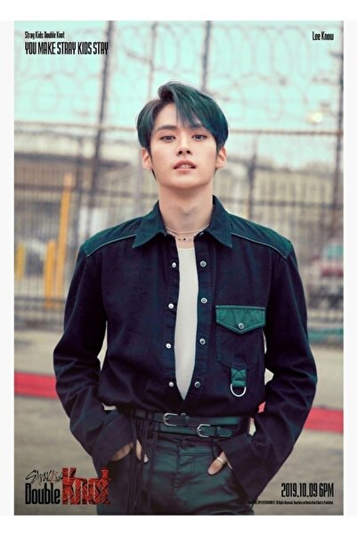 Universal Poster decorativ din lemn Lee Know Double Knot Logo Stray Kids 3rac...