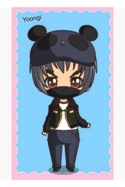 Universal Bts Chibi Yoongi Ξύλινη Αφίσα Τραπεζιού Διακοσμητική Ξύλινη Αφίσα Κ...