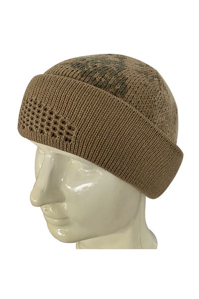 sueloutdoor Американска трикотажна шапка и ски маска - къмпинг 8754 пясъчен цвят