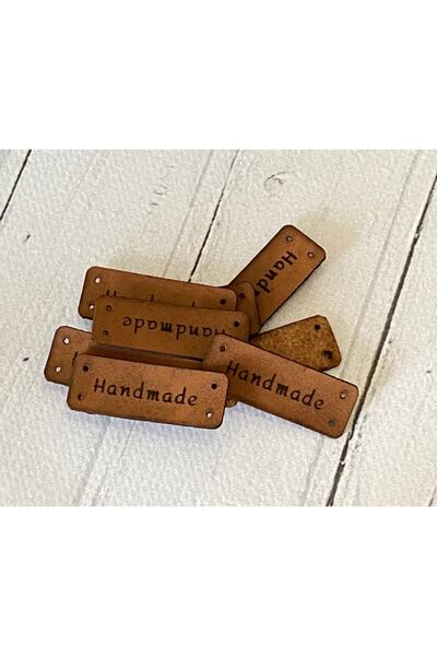 Fa Etiket Deri Etiket 4x1,5 Cm Koyu Taba