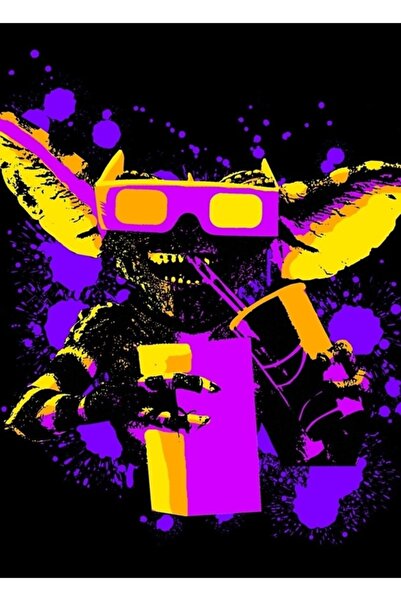 Universal Τρισδιάστατη Ξύλινη Αφίσα Ζωγραφικής Gremlin Διακοσμητική