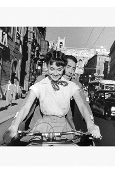 Universal Joe și Ann plimbă-se prin Roma pe un scuter Vespa Tablou decorativ ...