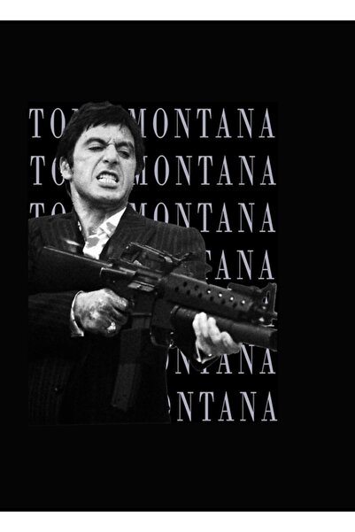 Universal Klasik Film, Scarface Tablo Ahşap Poster Dekoratif