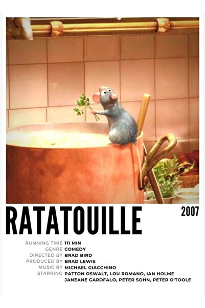 Universal Ratatouille Tablo Ahşap Poster Dekoratif