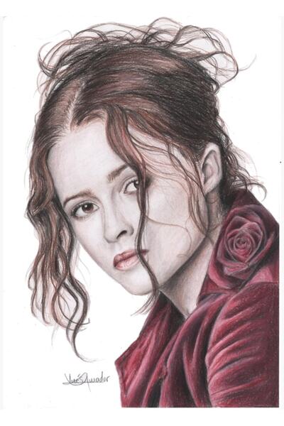 Universal Helena Bonham Carter Αγγλική Ξύλινη Αφίσα με Τριαντάφυλλα, Διακοσμη...