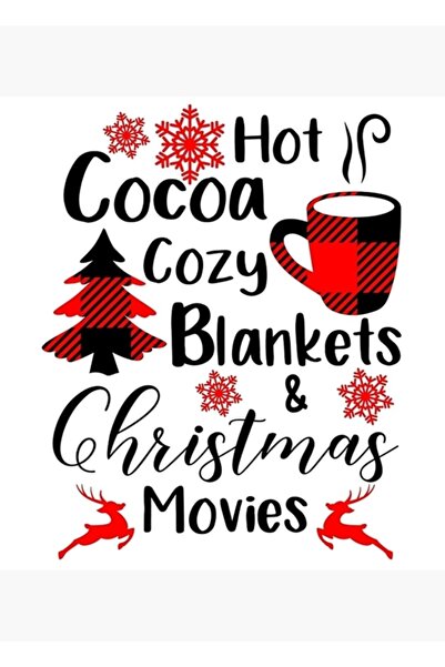 Universal Pături confortabile cu cacao cald, filme de Crăciun, tablou, poster...