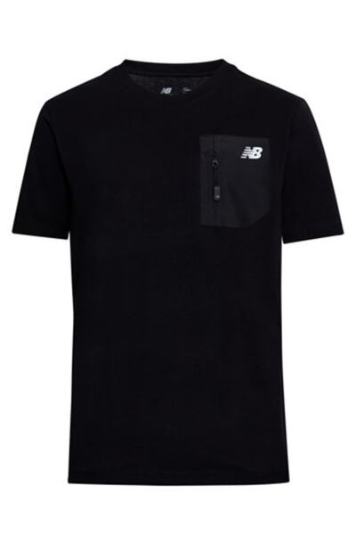 New Balance Μαύρο ανδρικό μπλουζάκι Lifestyle - Mnt1106-bk