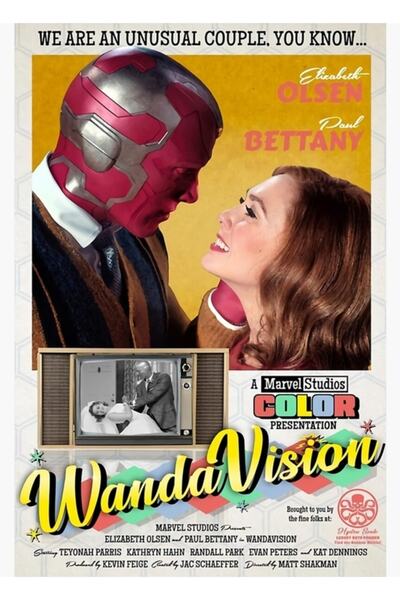 Universal Wandavision Ξύλινη Αφίσα Τέχνης Διακοσμητική