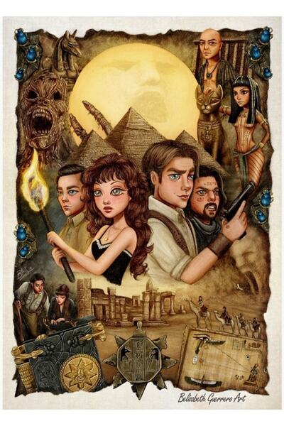 Universal Poster decorativ din lemn cu pictură mumie