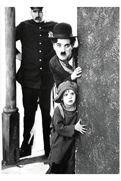 Universal Τσάρλι Τσάπλιν Ο Παιδί Οικογένεια Σιωπηλός Ταινιογράφος Ξύλινη Διακ...