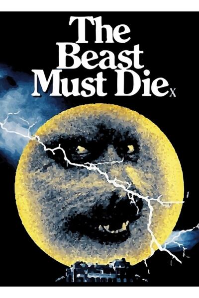 Universal Poster decorativ din lemn cu pictură „Monstrul trebuie să moară”