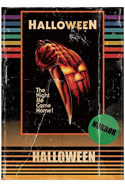 Universal Αφίσα ταινίας τρόμου Halloween 1978 Vhs Ξύλινη διακοσμητική αφίσα