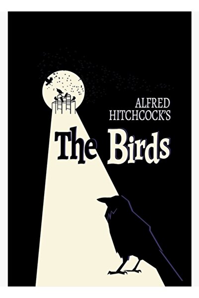 Universal Poster decorativ din lemn cu păsări Hitchcock