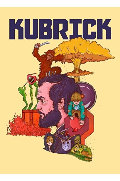 Universal Poster decorativ din lemn „Minda lui Kubrick”