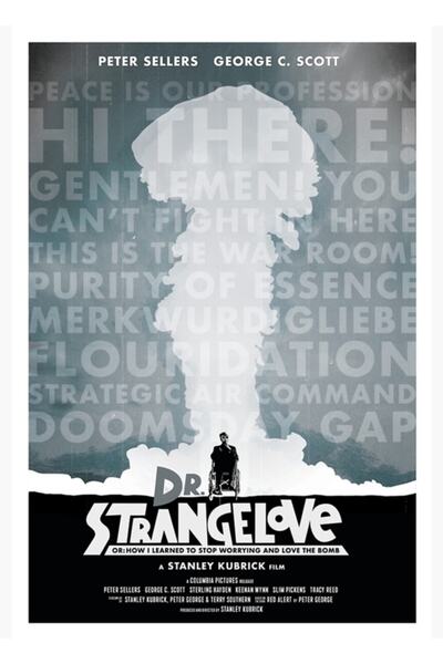 Universal Poster decorativ din lemn cu tablou alternativ Dr. Strangelove