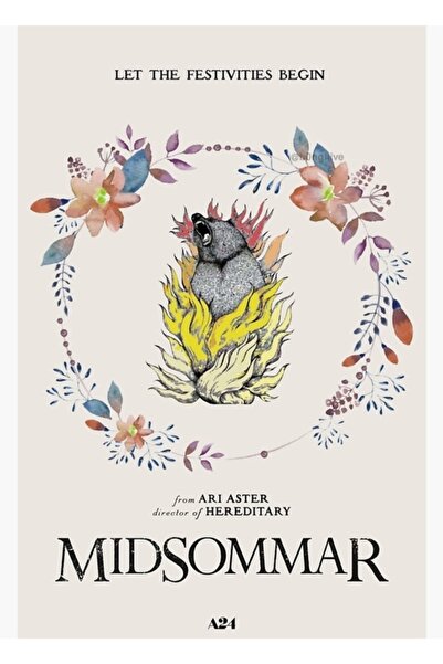 Universal Διακοσμητική Ξύλινη Αφίσα Τέχνης Midsommar