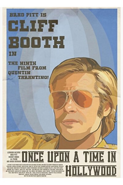 Universal Μια φορά κι έναν καιρό στο Χόλιγουντ Αφίσα χαρακτήρα Κλιφ Μπουθ Ξύλ...