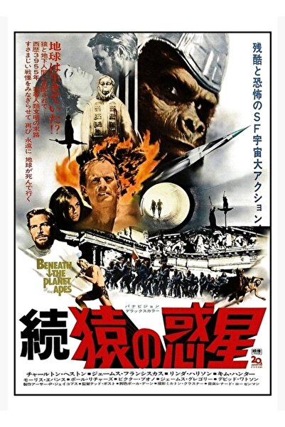 Universal Κάτω από τον Πλανήτη των Πιθήκων (1970) Ξύλινη Διακοσμητική Αφίσα Ζ...