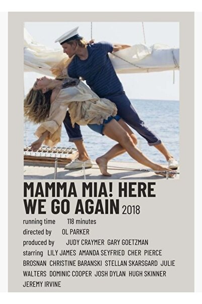Universal Poster decorativ din lemn pentru filmul Mamma Mia