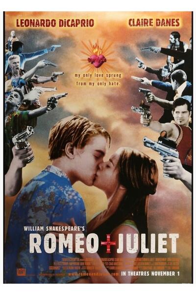Universal Poster decorativ din lemn pentru filmul Romeo și Julieta