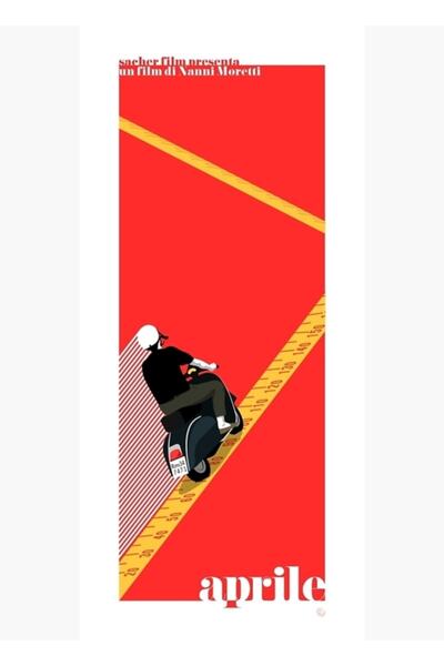 Universal Poster decorativ din lemn cu pictură de Aprilie a lui Nanni Moretti