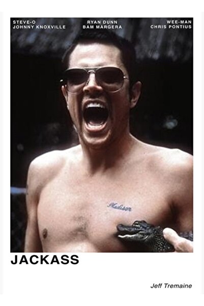 Universal Декоративен дървен плакат за маса Jackass