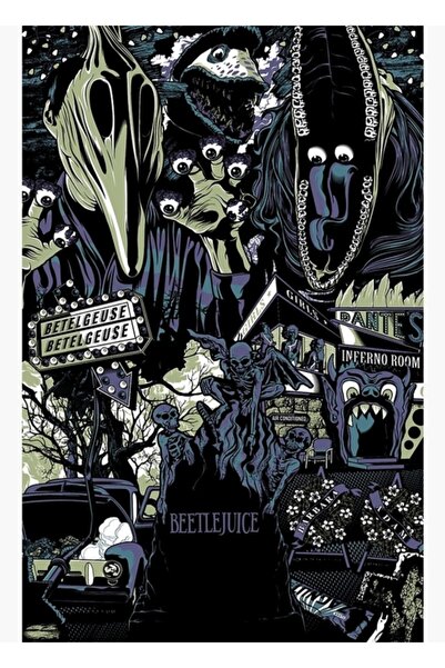 Universal Beetlejuice - Adam i Barbara Slika Drveni Poster Dekorativni