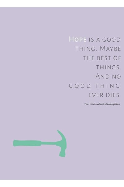 Universal Η Ελπίδα Είναι Καλό Πράγμα Σάουσανκ Ρέντεμπσιον Ξύλινη Διακοσμητική...