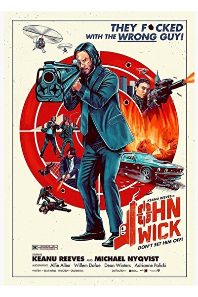 Universal Διακοσμητική ξύλινη αφίσα ζωγραφικής τέχνης John Wick