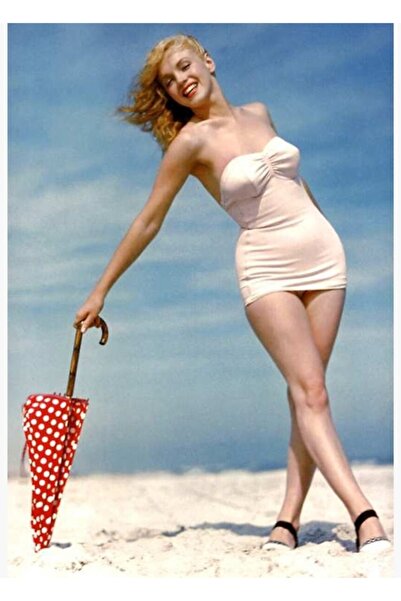 Universal Marilyn Monroe: Poster decorativ din lemn cu tematică "All Beached ...
