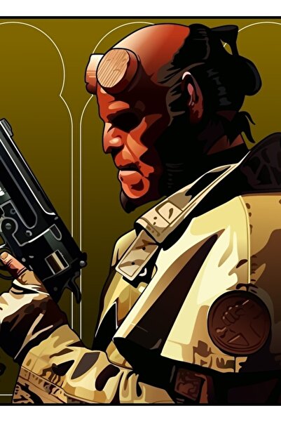 Universal Poster decorativ din lemn Hellboy