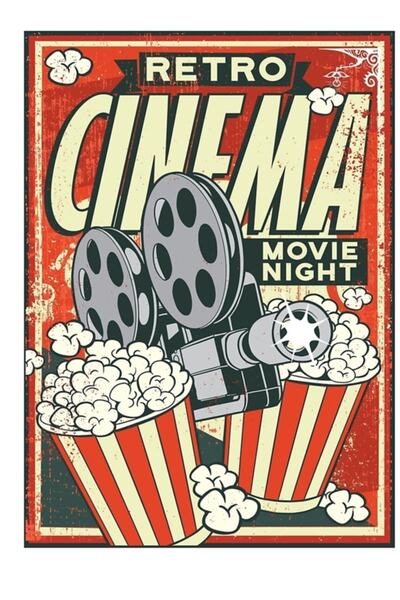 Universal Poster decorativ din lemn pentru seara de cinema