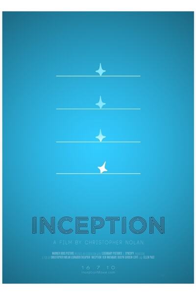 Universal Poster decorativ din lemn Inception