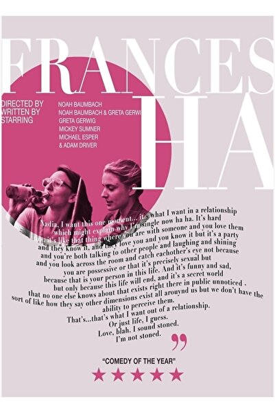 Universal Frances Ha Monologue Film Poster Tablo Ahşap Poster Dekoratif