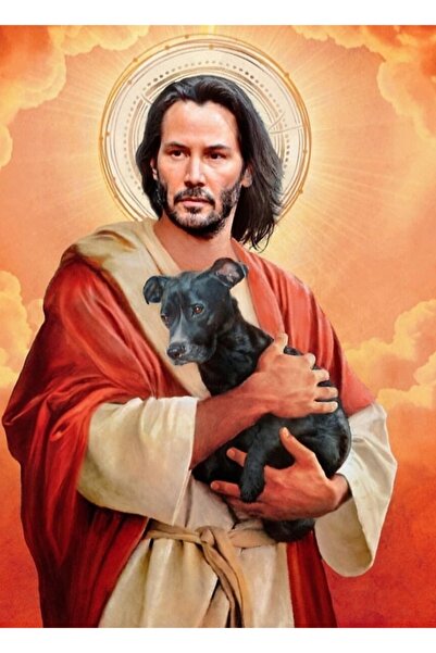 Universal Tablou Keanu Jesus, Poster decorativ din lemn