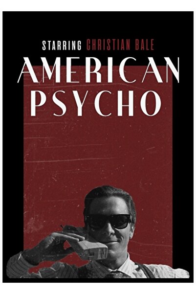 Universal Διακοσμητική ξύλινη αφίσα ζωγραφικής τέχνης American Psycho