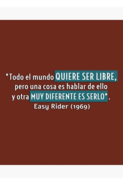 Universal Διακοσμητική Ξύλινη Αφίσα Τραπεζογραφίας Easy Rider