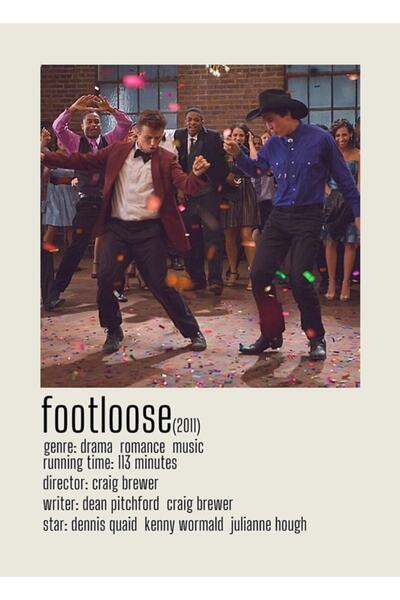 Universal Poster decorativ din lemn Footloose
