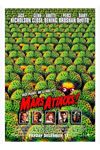 Universal Mars Attacks (1994) Poster decorativ din lemn