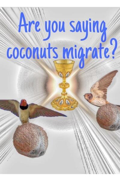 Universal Migrația nucilor de cocos Tablo Poster decorativ din lemn