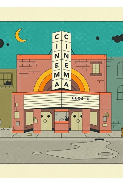 Universal Poster decorativ din lemn pentru cinema