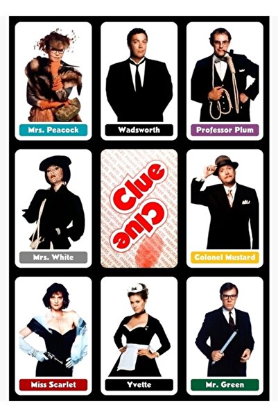 Universal Κλου (1985) - Ξύλινη Διακοσμητική Αφίσα με Κάρτες Υποψώφιων